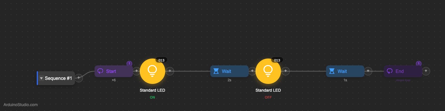 hai's Blink LED in the visual editor