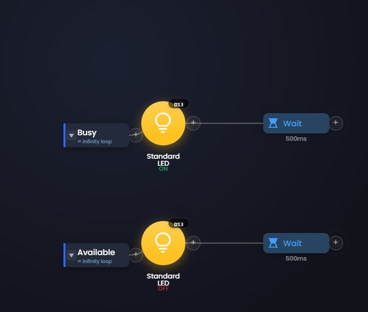 Desk Status Light in the visual editor